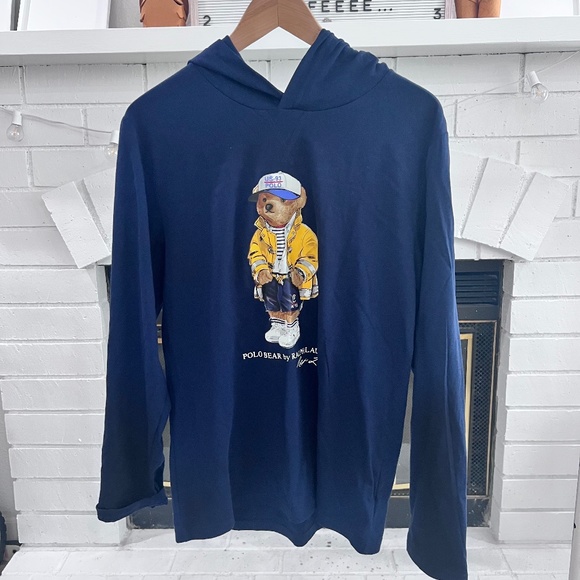 Polo Ralph Lauren Other - Polo Ralph Lauren Yellow Jacket with a Hat Bear Logo Hooded Tshirt